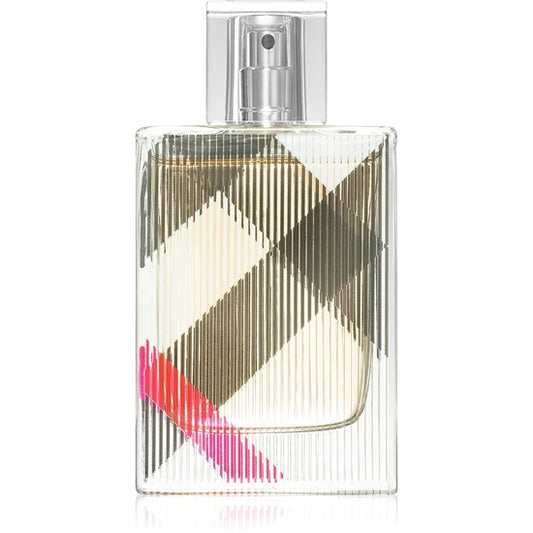 Perfume bottle with geometric design on a white background