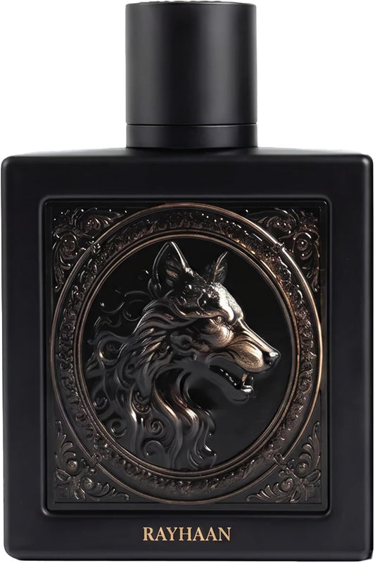 RAYHAAN Wolf Eau De Parfum 100ml For Men – Warm Amber Woody Fragrance with Cardamom, Toffee & Amberwood
