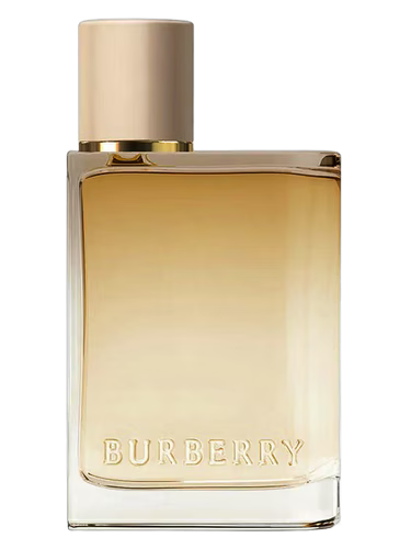 Burberry perfume bottle on a black background
