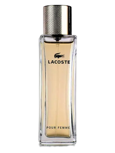 Lacoste perfume bottle for women on a black background