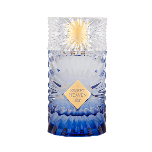 Decorative candle with 'Sweet Heaven' label on a white background