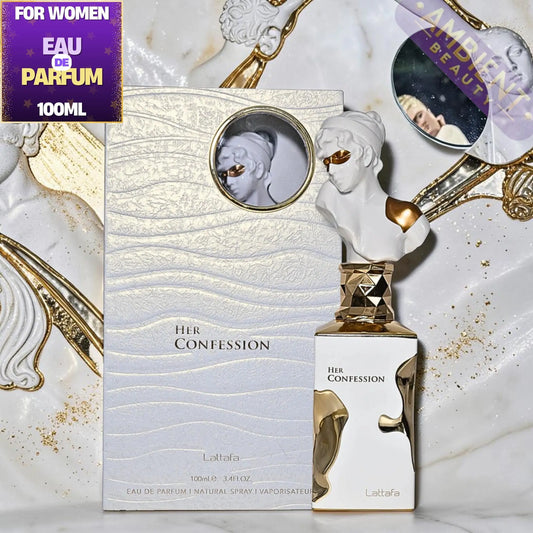 LATTAFA Her Confession Eau de Parfum 100ml For Women – Spicy Floral Gourmand Fragrance with Vanilla & Incense Lattafa Ambient Beauty