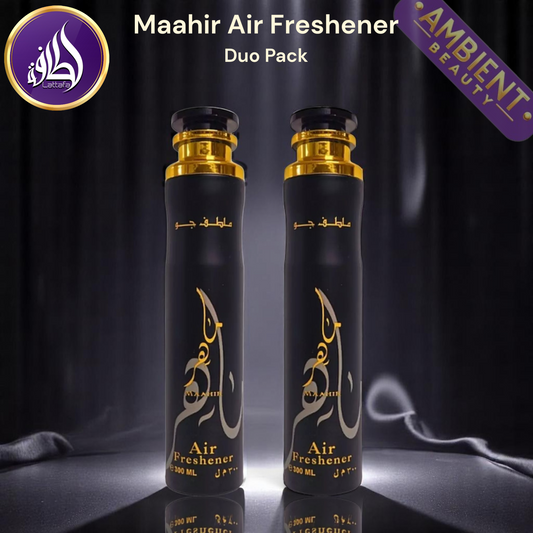 LATTAFA Maahir Air Freshener Duo Pack 2x300ml Room Spray Lattafa Ambient Beauty