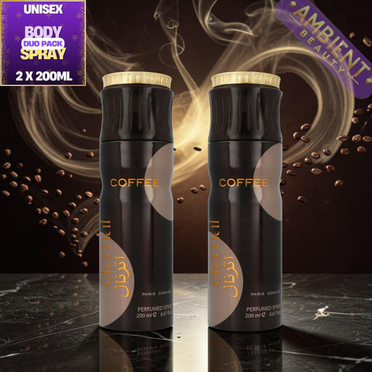 PARIS CORNER Eternal Coffee Body Spray 2x200ml Duo Pack For Men & Women