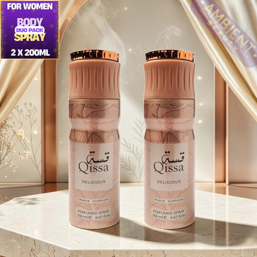 PARIS CORNER Qissa Delicious Body Spray 2x200ml Duo Pack