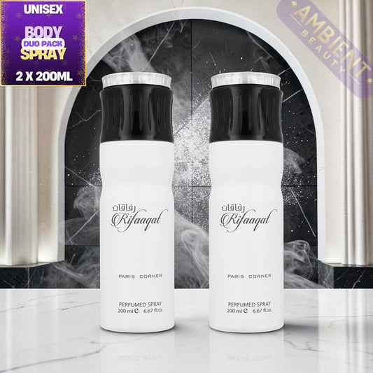 PARIS CORNER Rifaaqat Body Spray 2x200ml Duo Pack For Men & Women