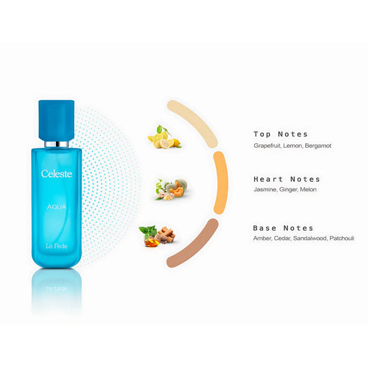 LA FEDE Celeste Aqua Eau De Parfum 100ml by Khadlaj
