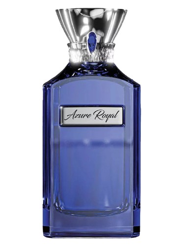 Ahmed Al Maghribi Azure Royal  Blue perfume bottle labeled 'Azure Royal' on a white background