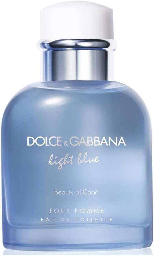 DOLCE & GABBANA Light Blue Pour Homme Beauty of Capri Eau de Toilette 125ml For Men – Citrus Woody Fragrance with Citron, Sicilian Bergamot & Vetiver Dolce & Gabbana Ambient Beauty