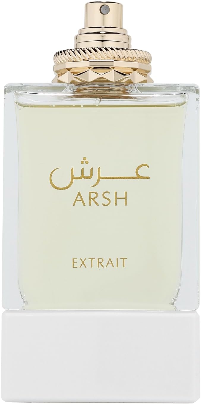 French Avenue Arsh Perfume bottle labeled 'Arsh Extrait' with gold cap on a white background