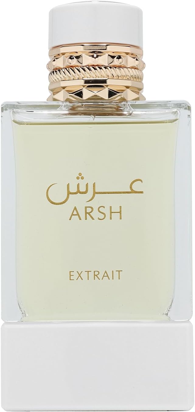 ARSH Extrait perfume bottle with gold cap on a white background