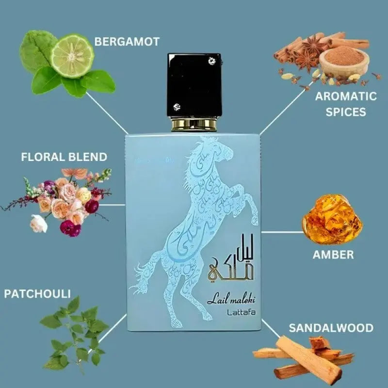 Lattafa Lail Maleki Moroccan Blue Eau de Parfum 100ml For Men