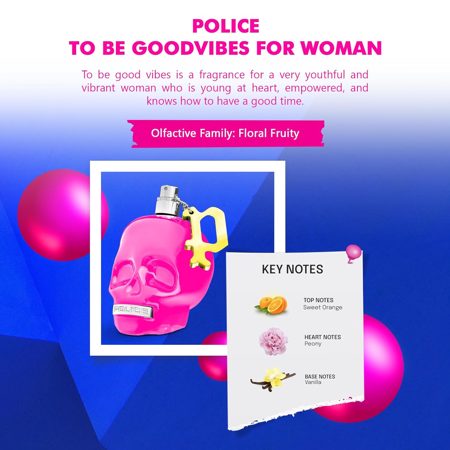 Police To Be Goodvibes For Her Eau de Parfum 125ml For Women