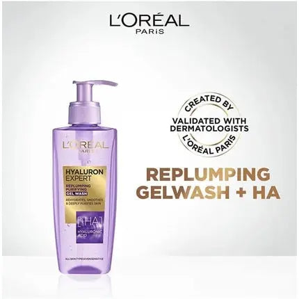 LOREAL Hyaluron Expert Replumping Gel Wash 200ml LorealAmbient Beauty