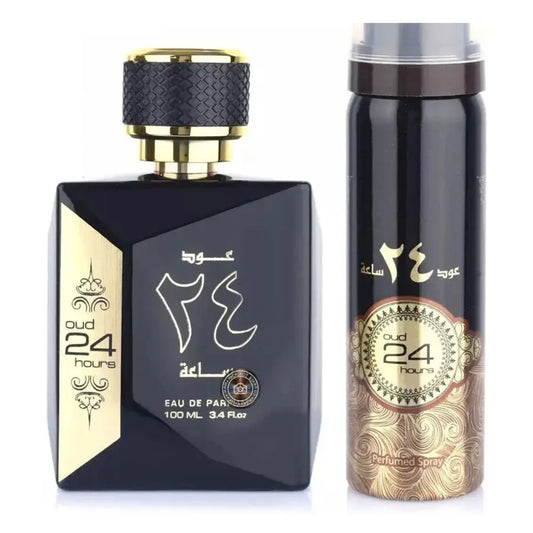 ARD AL ZAAFARAN Oud 24 Hours Eau De Parfum 100ml + Perfumed Spray 50ml Ard Al ZaafaranAmbient Beauty