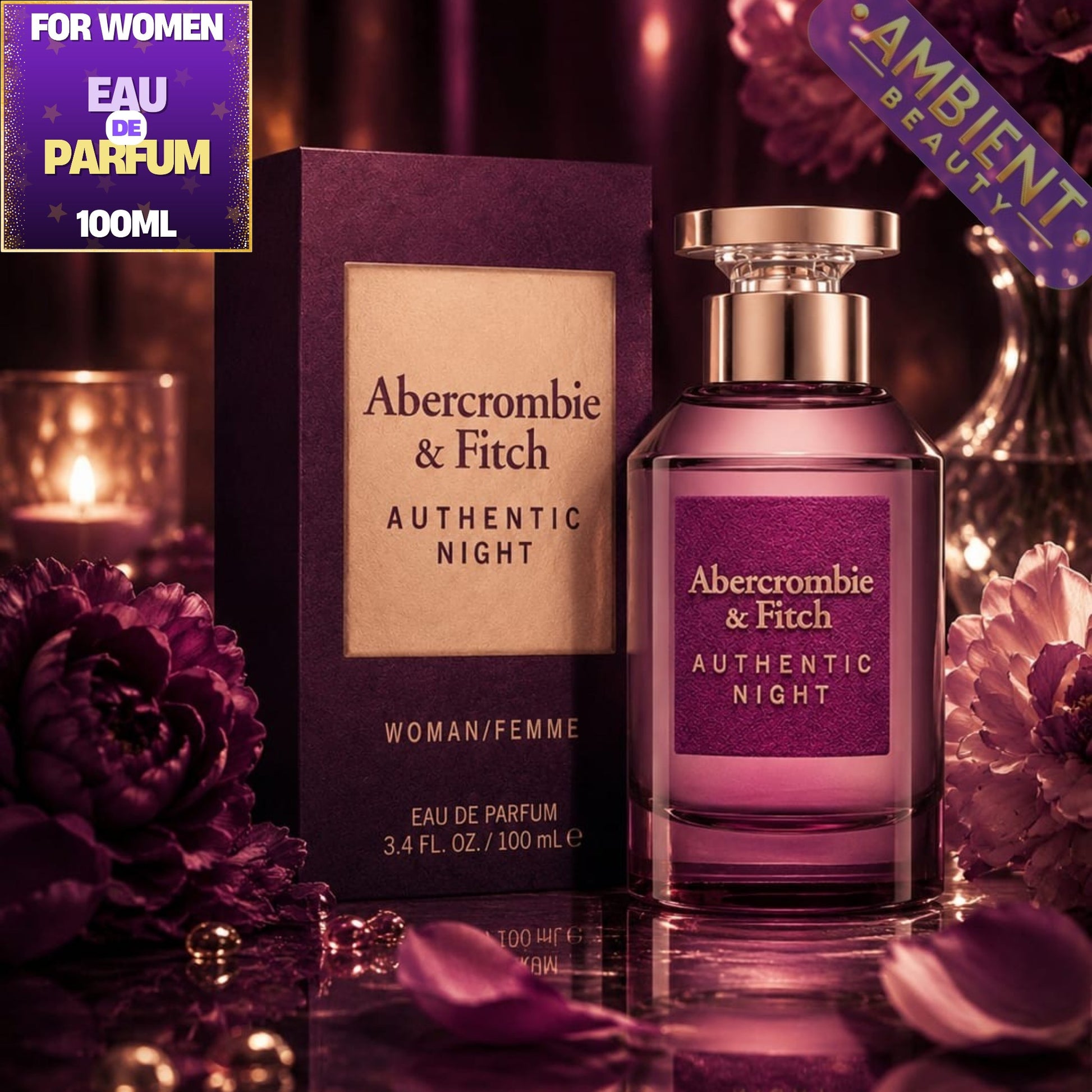 Abercrombie &  Fitch Authentic Night Eau de Parfum 100ml For Women