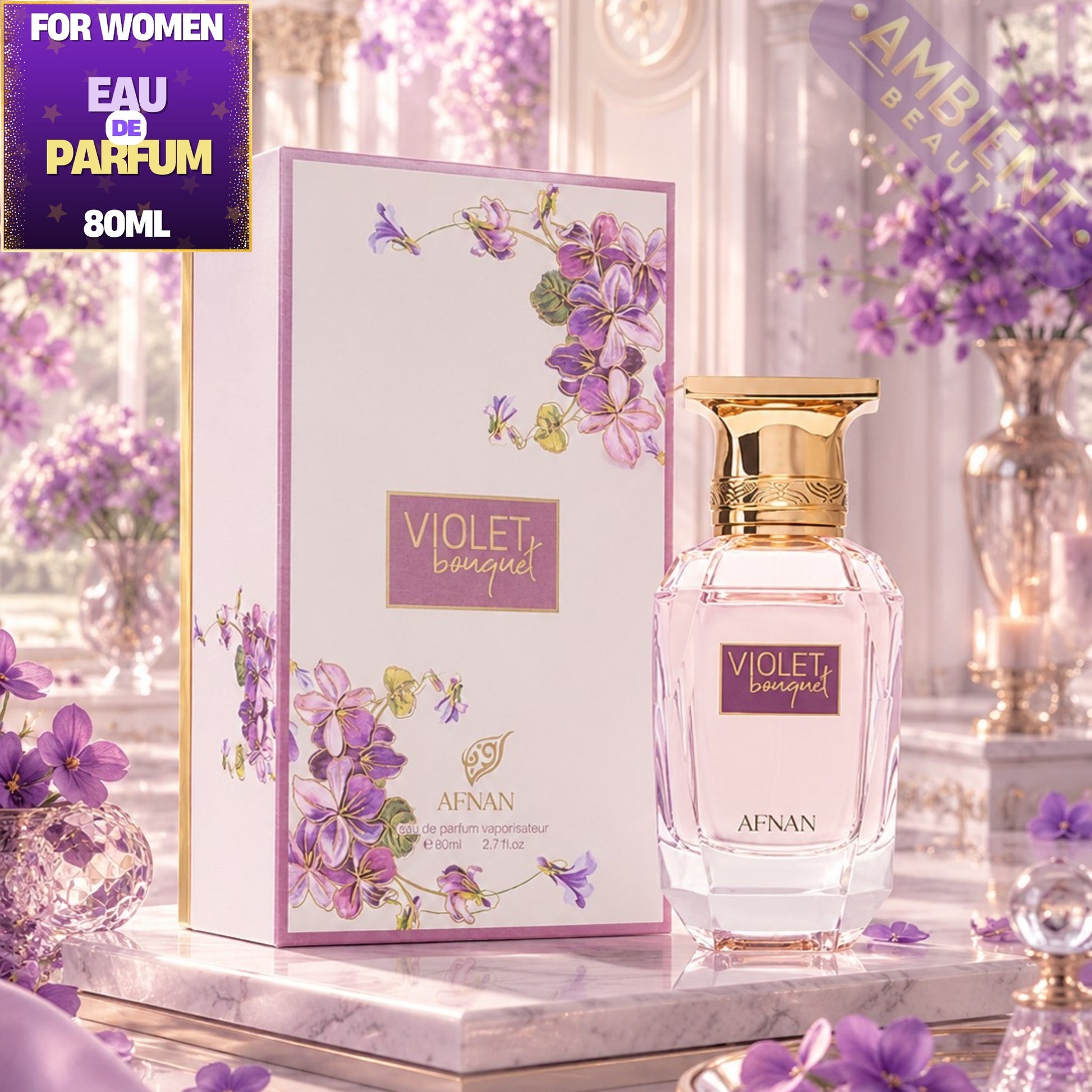 Afnan Violet Bouquet EDP 80ml For Women