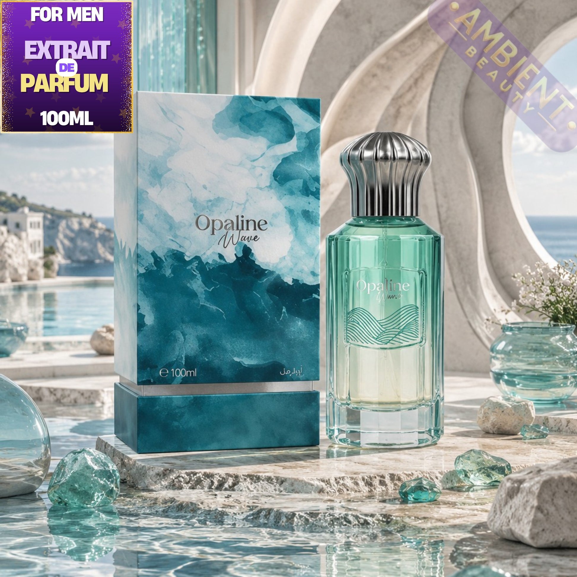 Ahmed Al Maghribi Opaline Wave Extrait De Parfum 100ml For Men