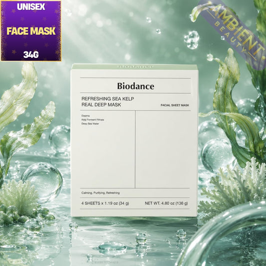 Biodance Refreshing Sea Kelp Real Deep Mask 4 x 34g For Men and Women