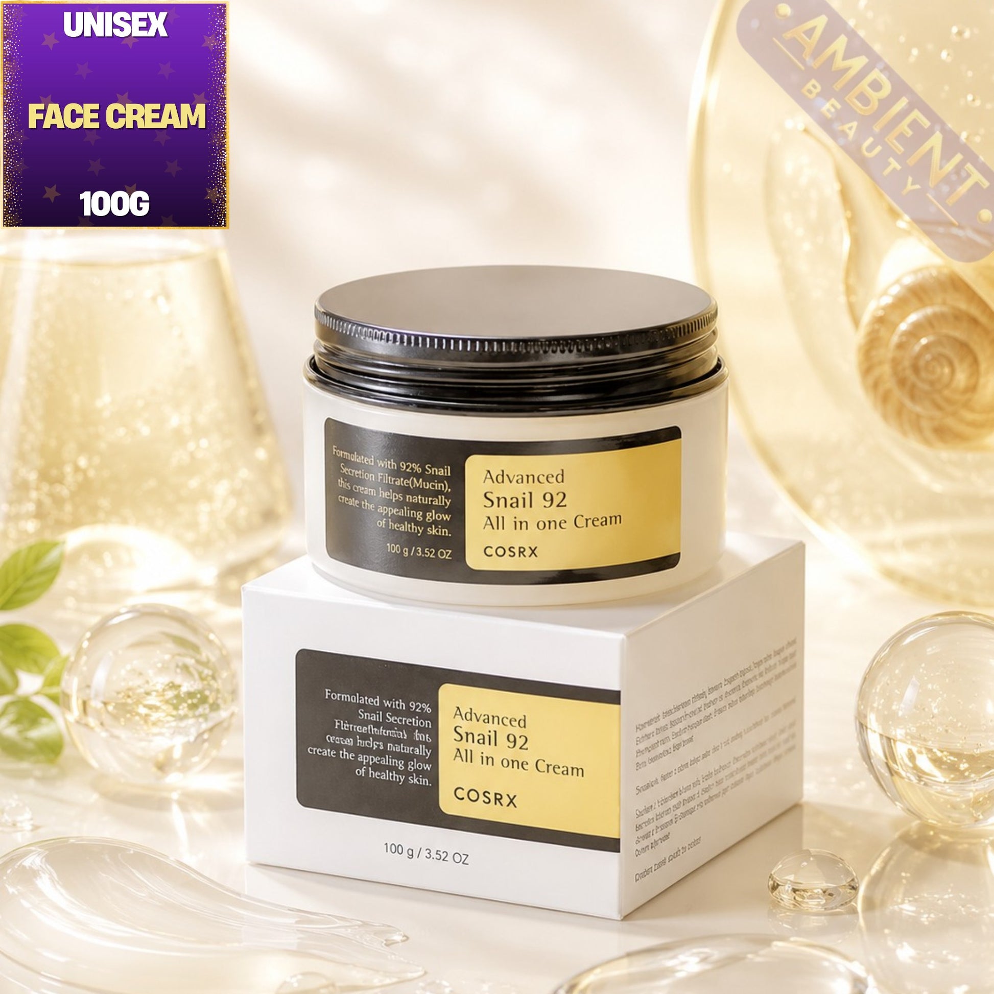 COSRX Advanced Snail 92 All In One Cream 100g For Men and Women