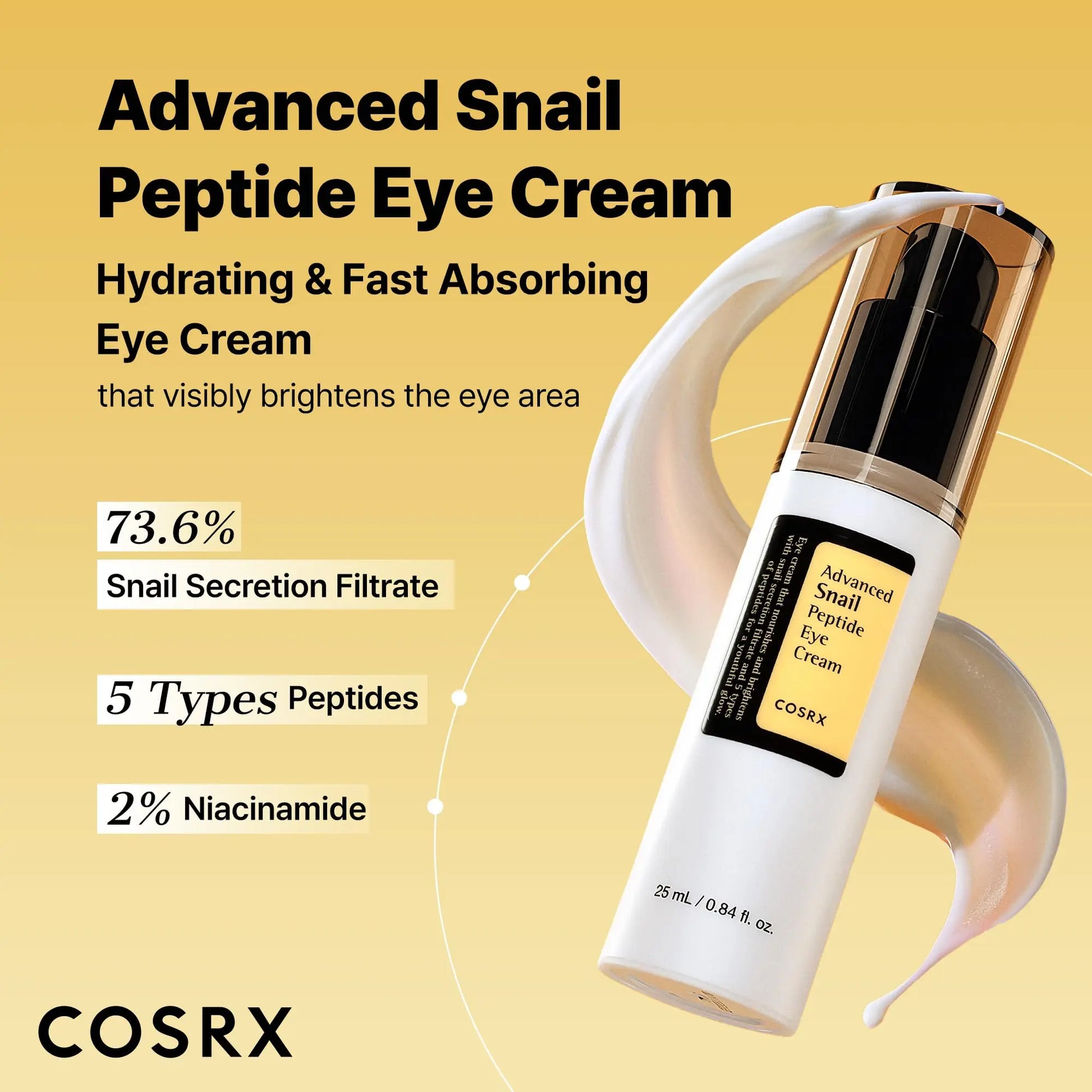 COSRX Advanced Snail Peptide Eye Cream 25ml For Men and Women