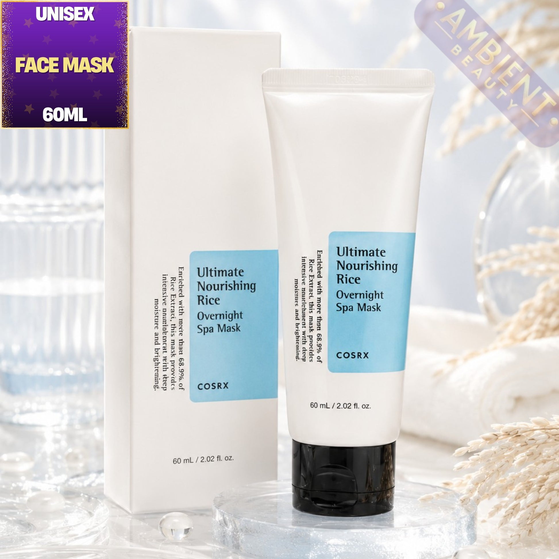 COSRX Ultimate Nourishing Rice Overnight Spa Mask 60ml For Men and Women