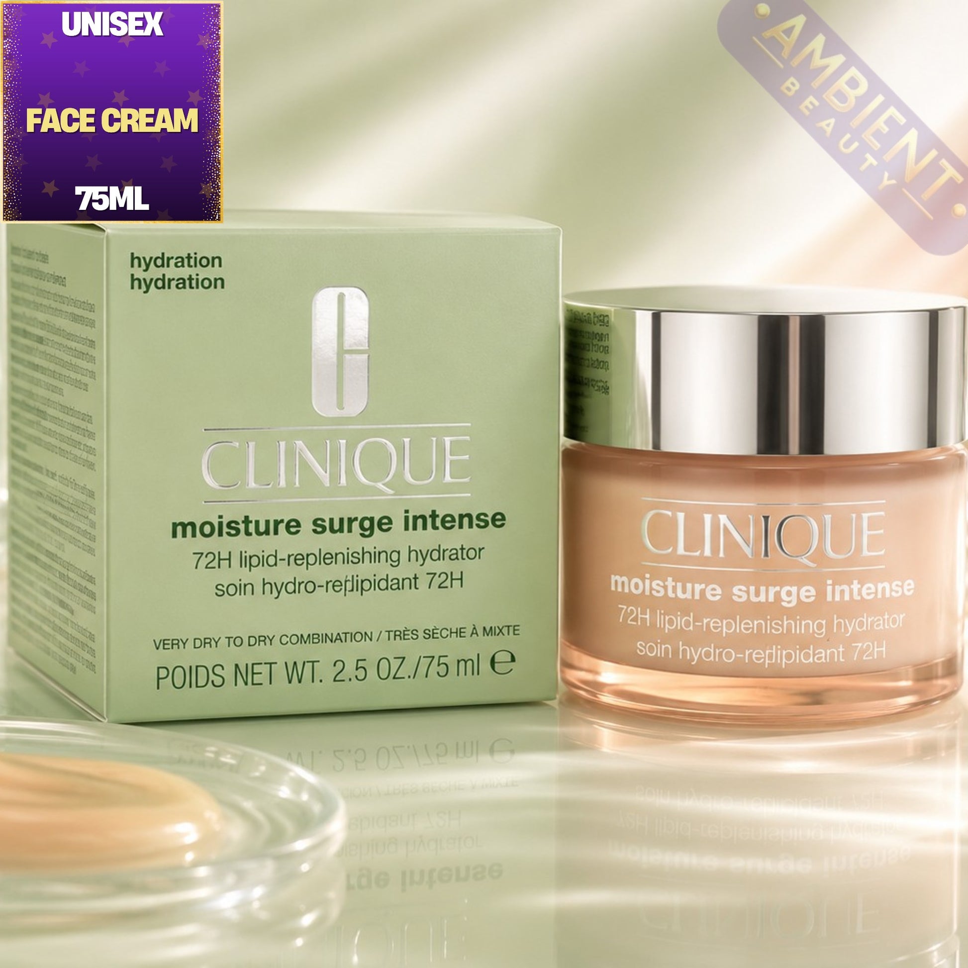 Clinique Moisture Surge Intense 72H Lipid-Replenishing Hydrator Cream-Gel 75ml For Men and Women