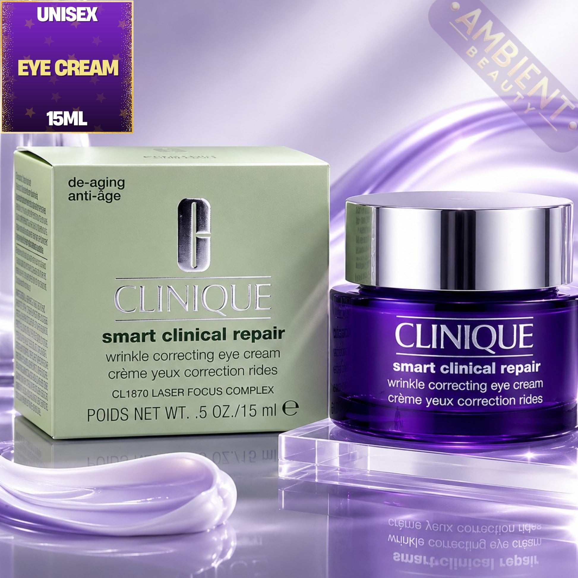 Clinique Smart Clinical Repair Wrinkle Correcting Eye Cream 15ml For Men and Women