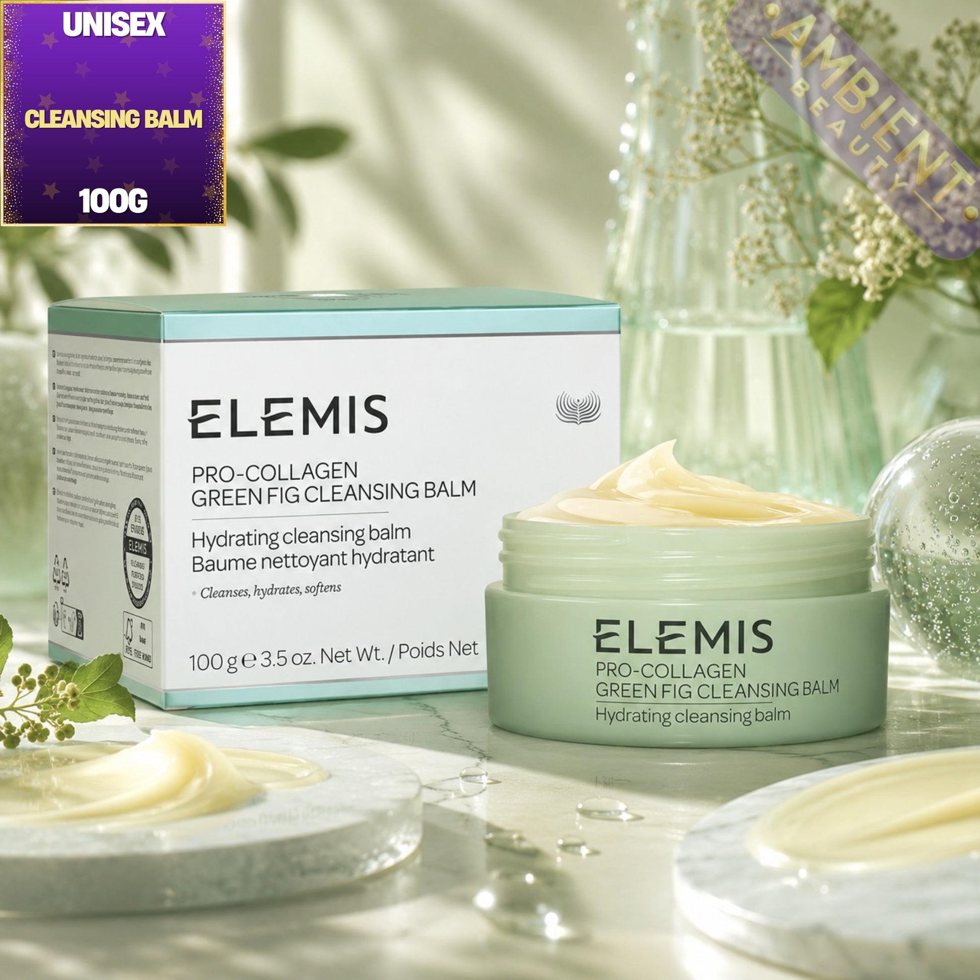 Elemis Pro-Collagen Green Fig Cleansing Balm 100g For Men and Women