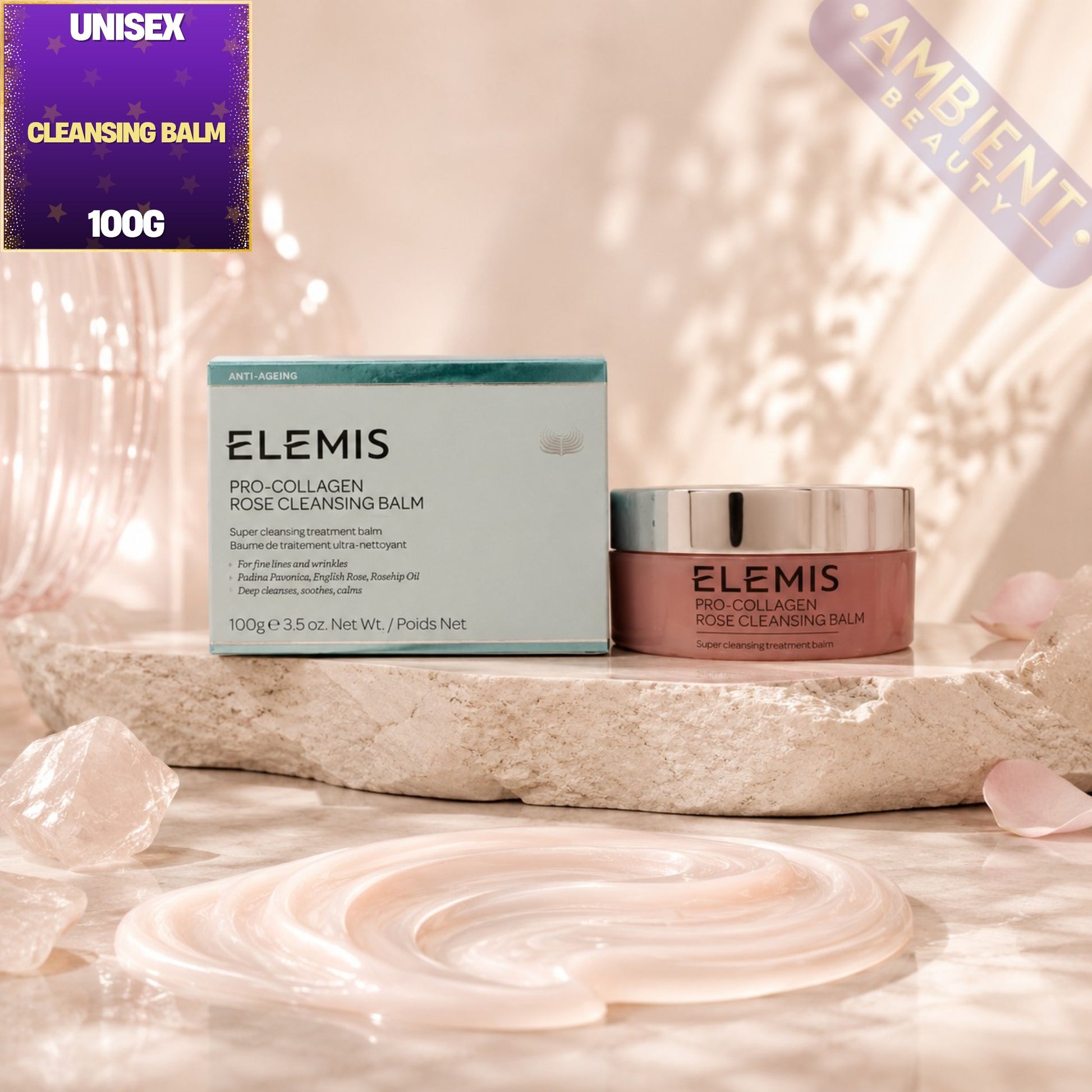 Elemis Pro-Collagen Rose Cleansing Balm 100g For Men and Women