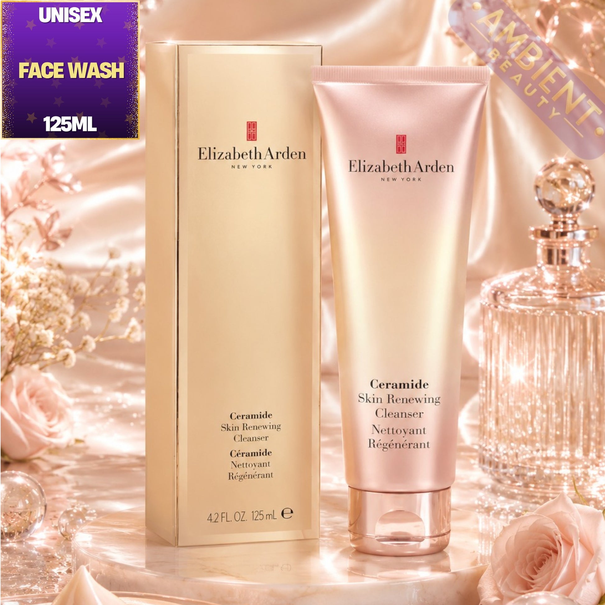 Elizabeth Arden Ceramide Skin Renewing Cleanser 125ml For Men and Women