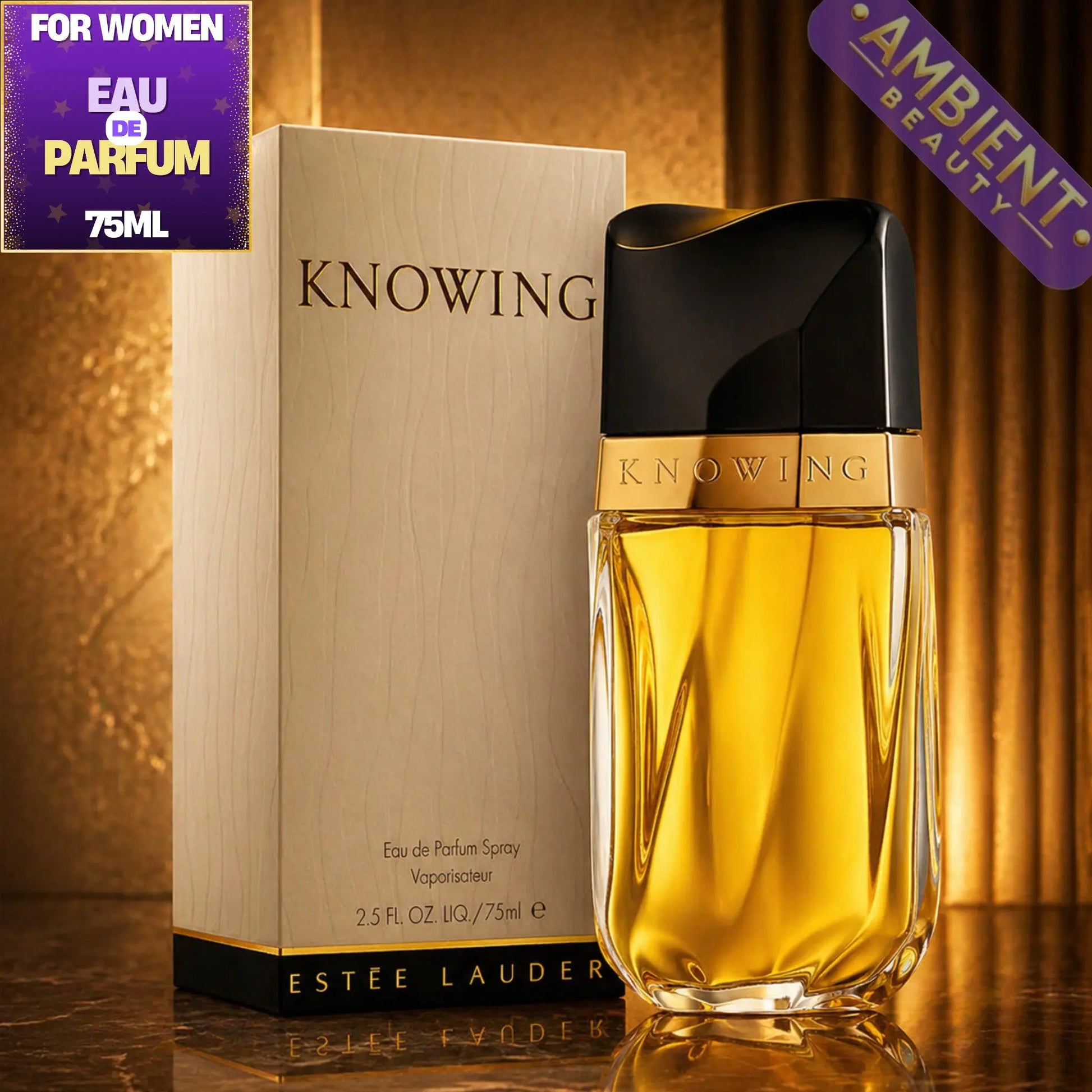 ESTEE LAUDER Knowing Eau de Parfum 75ml For Women – Classic Chypre Floral Fragrance with Oakmoss, Patchouli & Tuberose Estee Lauder Ambient Beauty