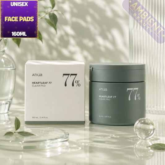 Anua Heartleaf 77% Clear Toner Pad 70 Pads (160ml) For Men & Women