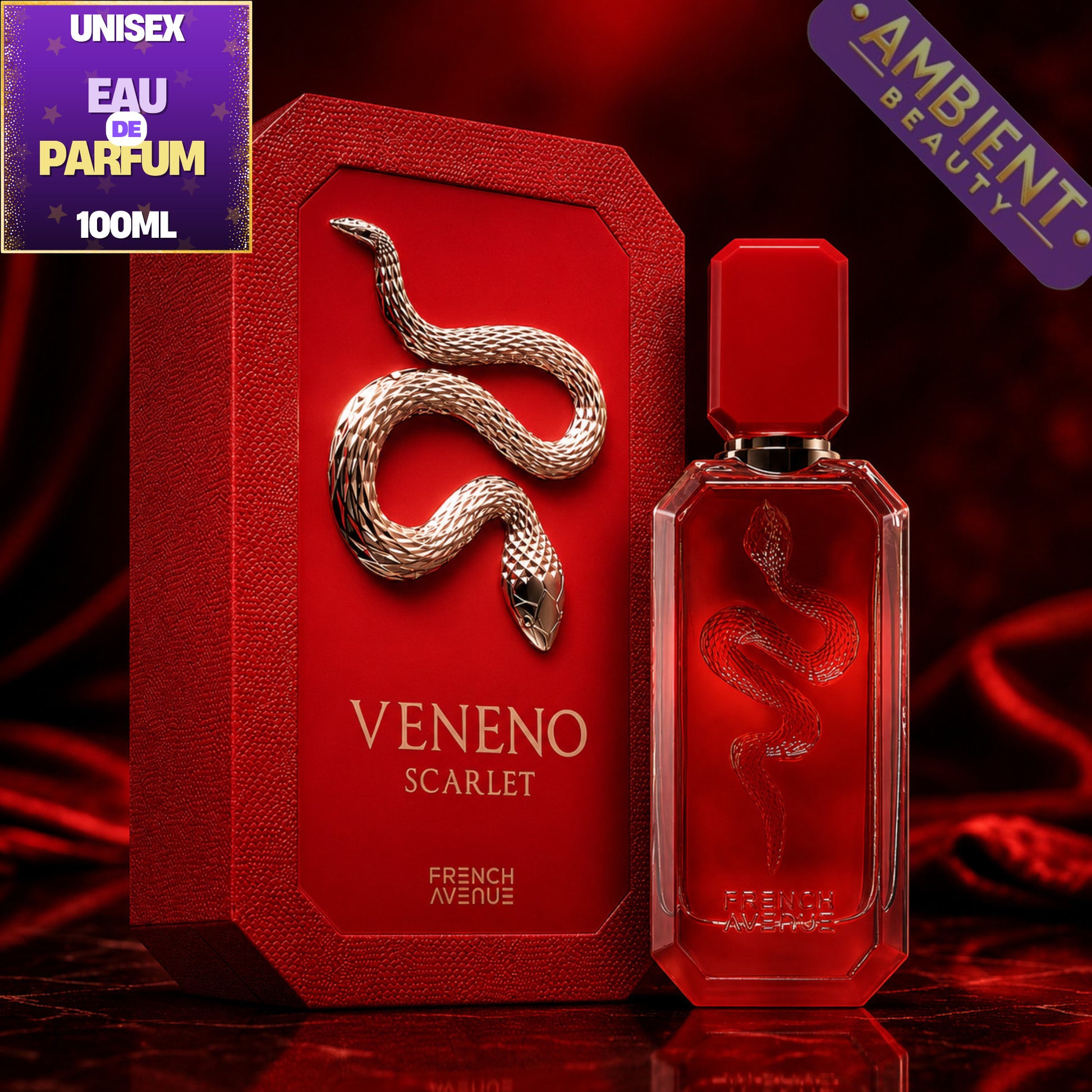 French Avenue Veneno Scarlet Eau de Parfum 100ml For Men and Women
