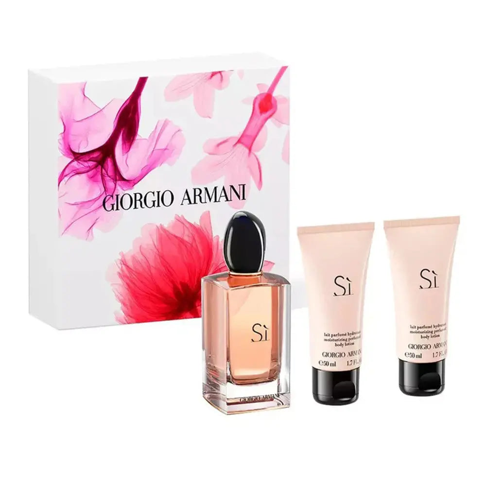 GIORGIO ARMANI Si Gift Set Eau De Parfum 100ml, Shower Gel 50ml & Body Lotion 50ml Giorgio ArmaniAmbient Beauty