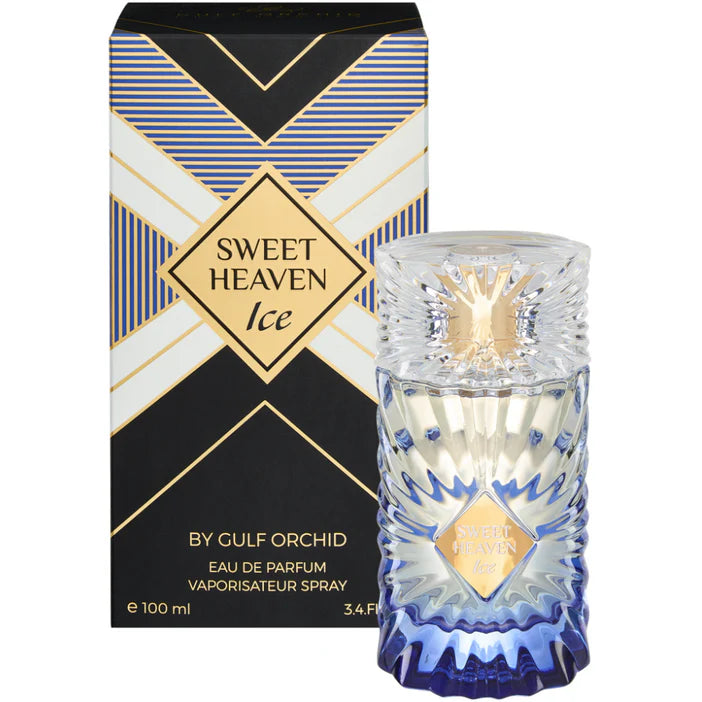 Gulf Orchid Sweet Heaven Ice eau de parfum bottle and packaging on a white background