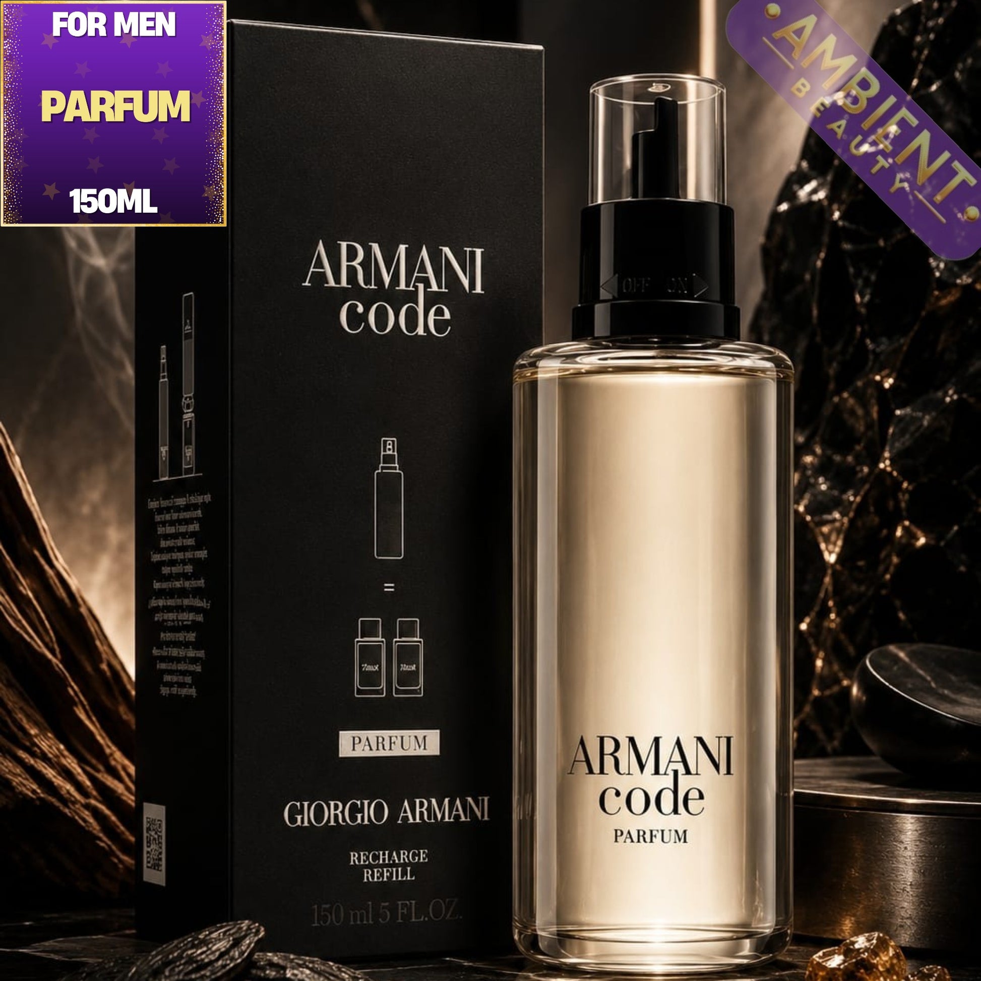 Giorgio Armani Armani Code Parfum 150ml Refill For Men