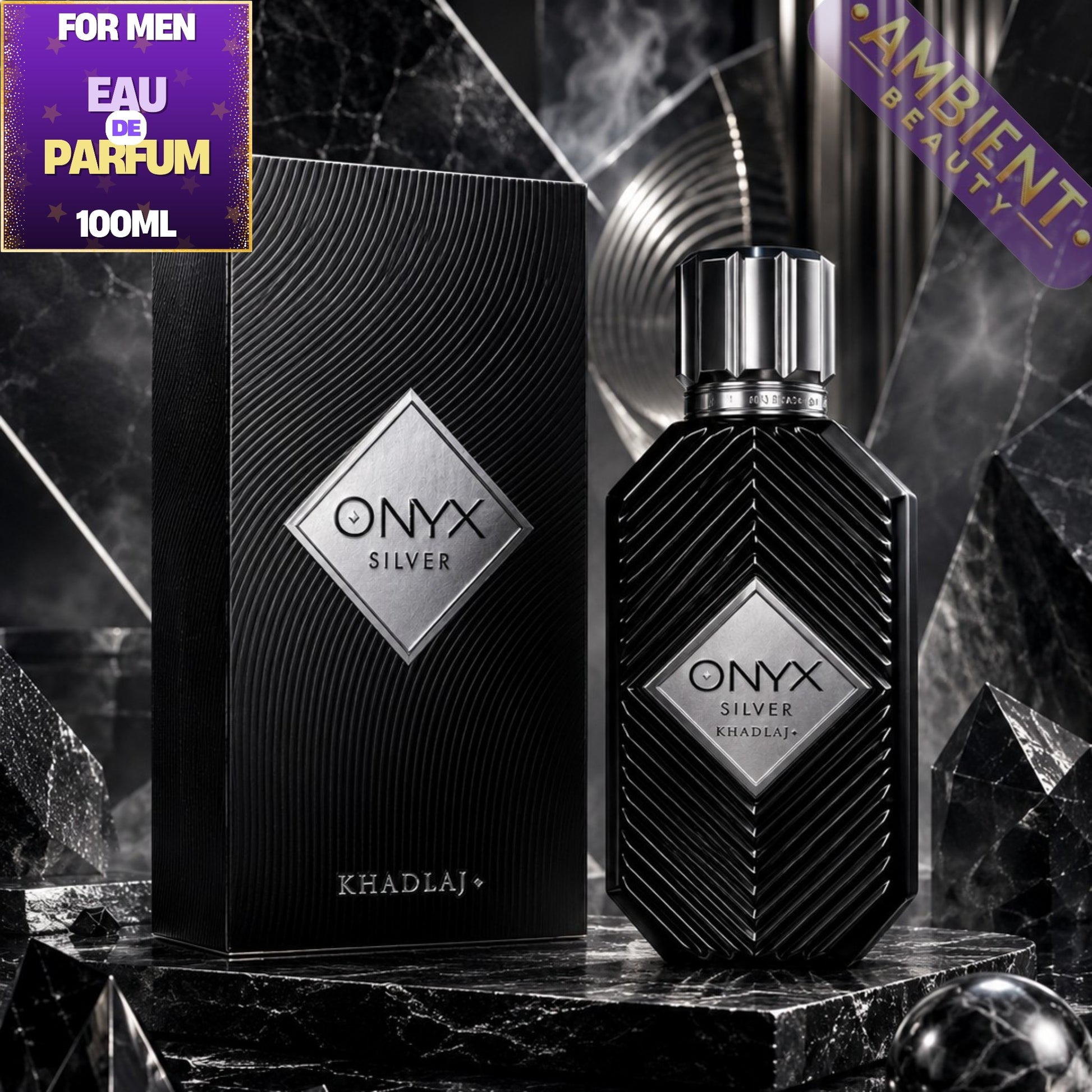 Khadlaj Onyx Silver EDP 100ml For Men