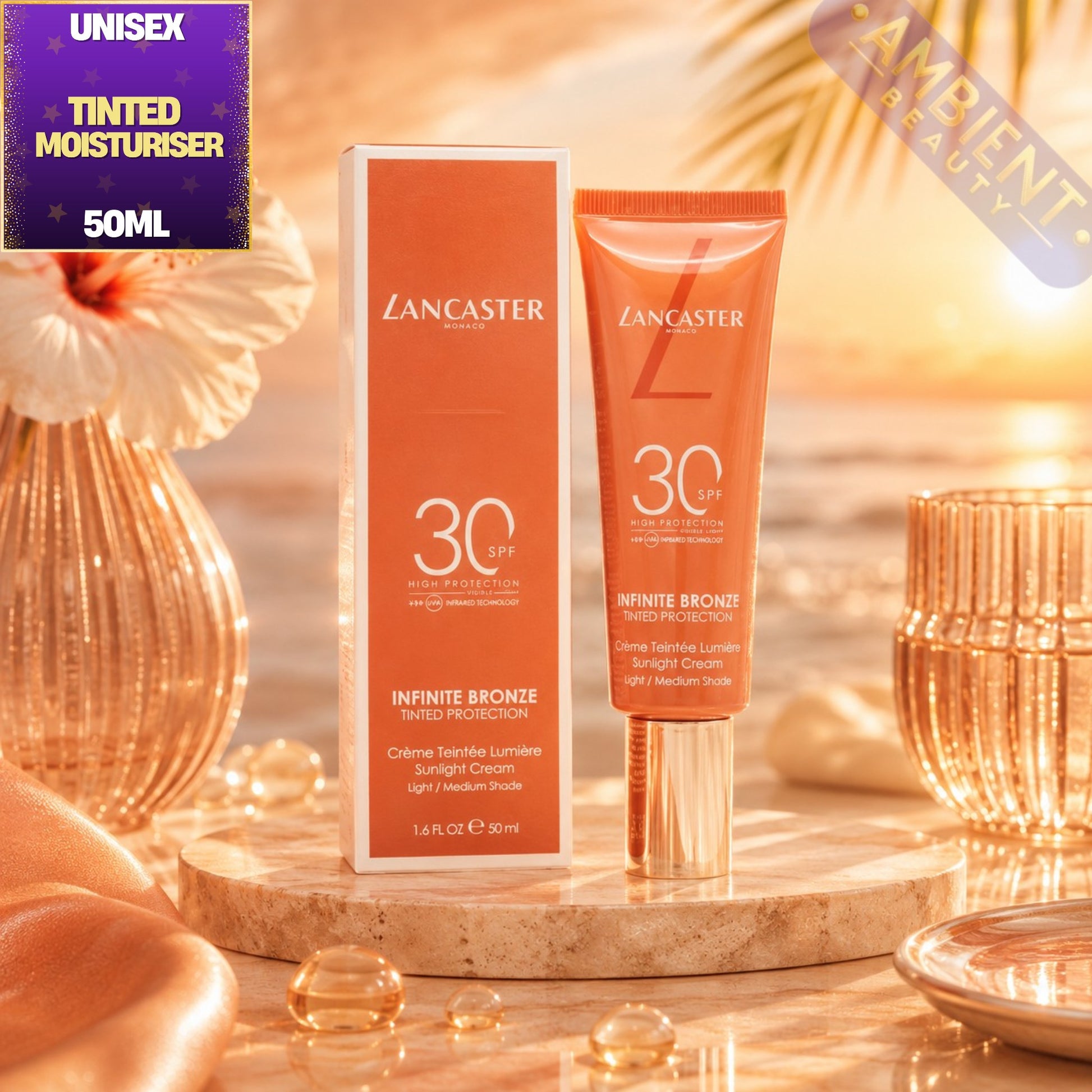 Lancaster Infinite Bronze Sunlight Cream SPF30 50ml Light/Medium For Men and Women