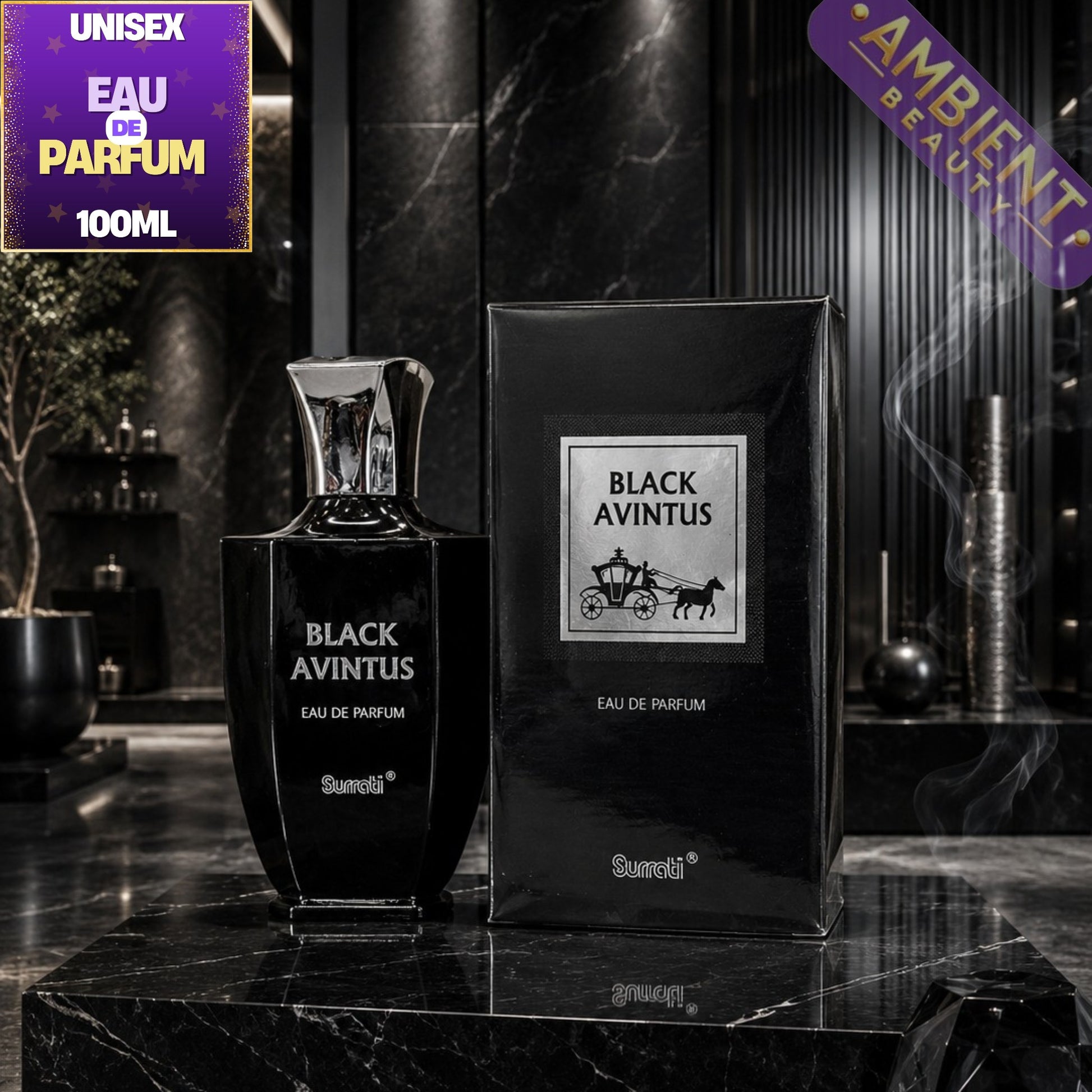 Surrati Black Avintus EDP 100ml For Men and Women