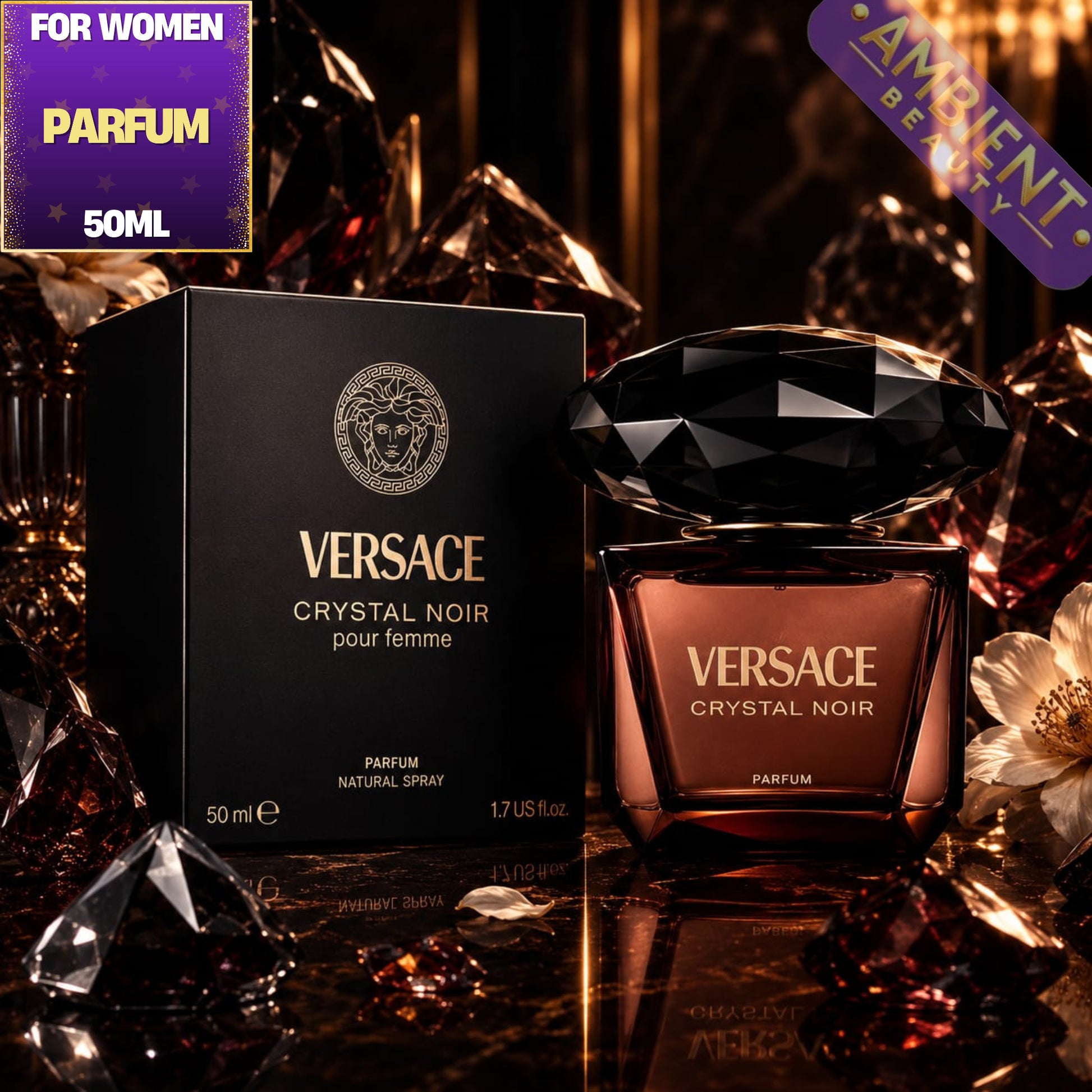 Versace Crystal Noir Parfum 50ml For Women
