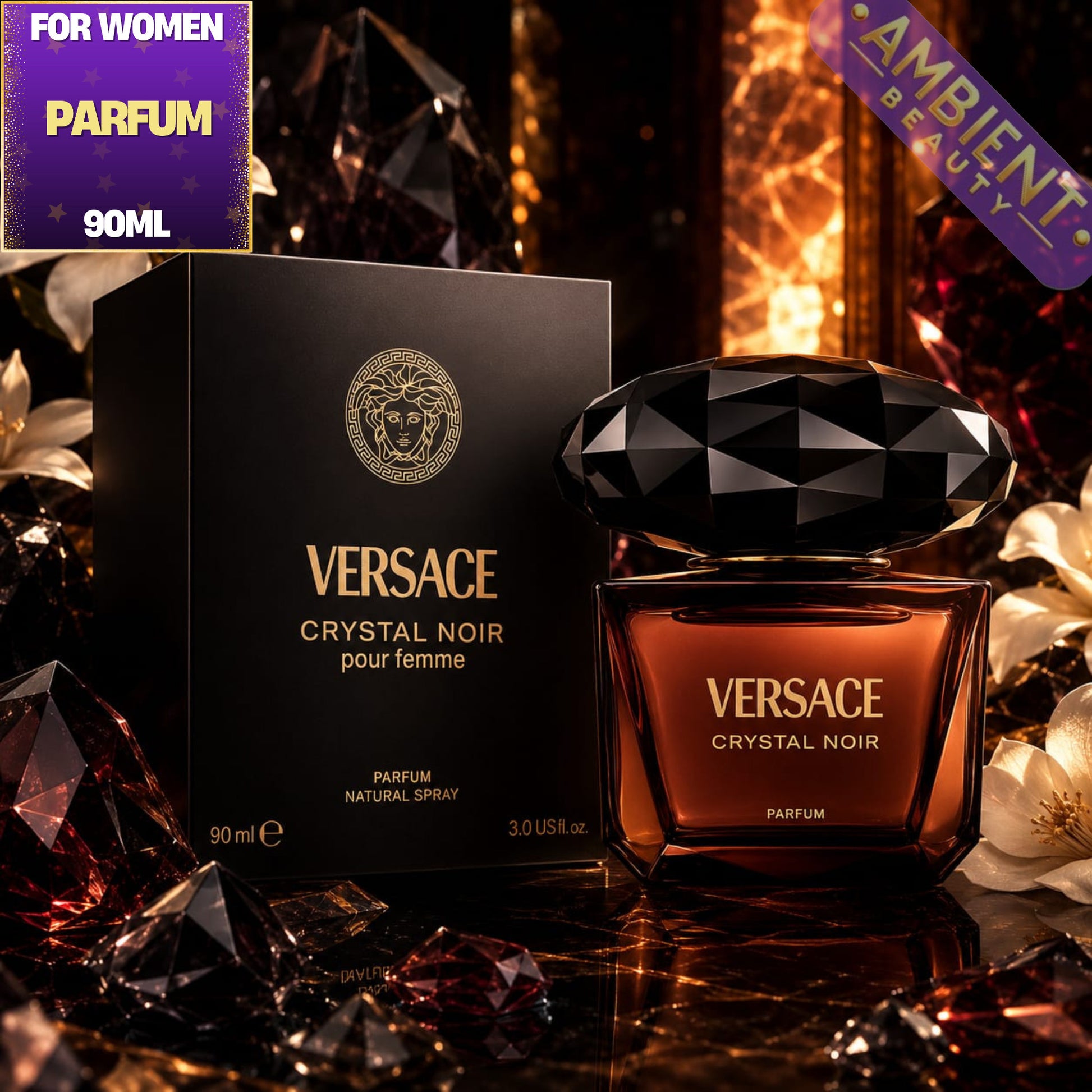 Versace Crystal Noir Parfum 90ml For Women