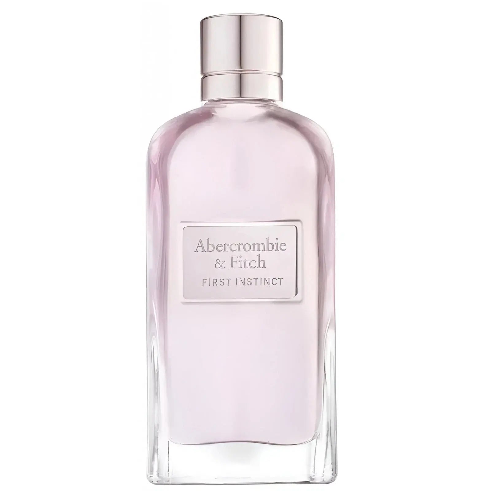 Abercrombie & Fitch First Instinct Perfume bottle with silver cap on a white background