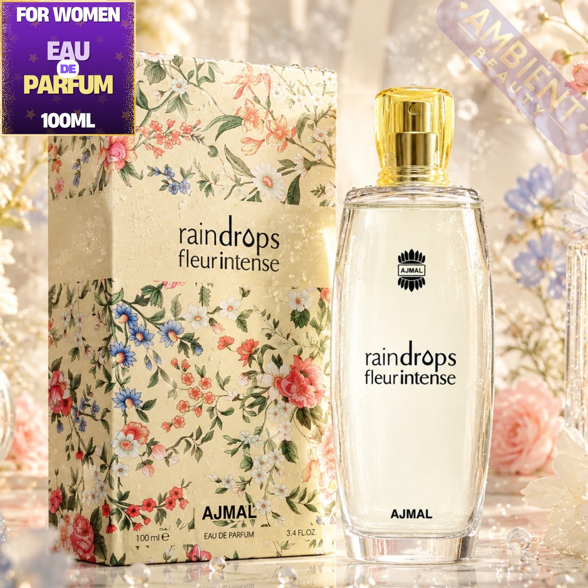 Afnan Raindrops Fleur Intense Eau de Parfum Bottle
