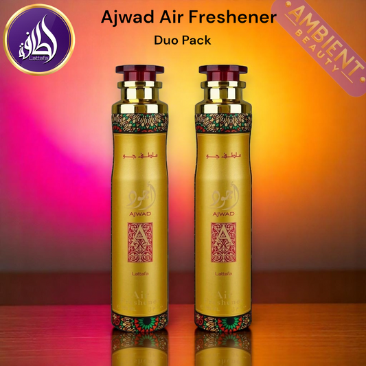 LATTAFA Ajwad Air Freshener Duo Pack 2x300ml Room Spray Lattafa Ambient Beauty