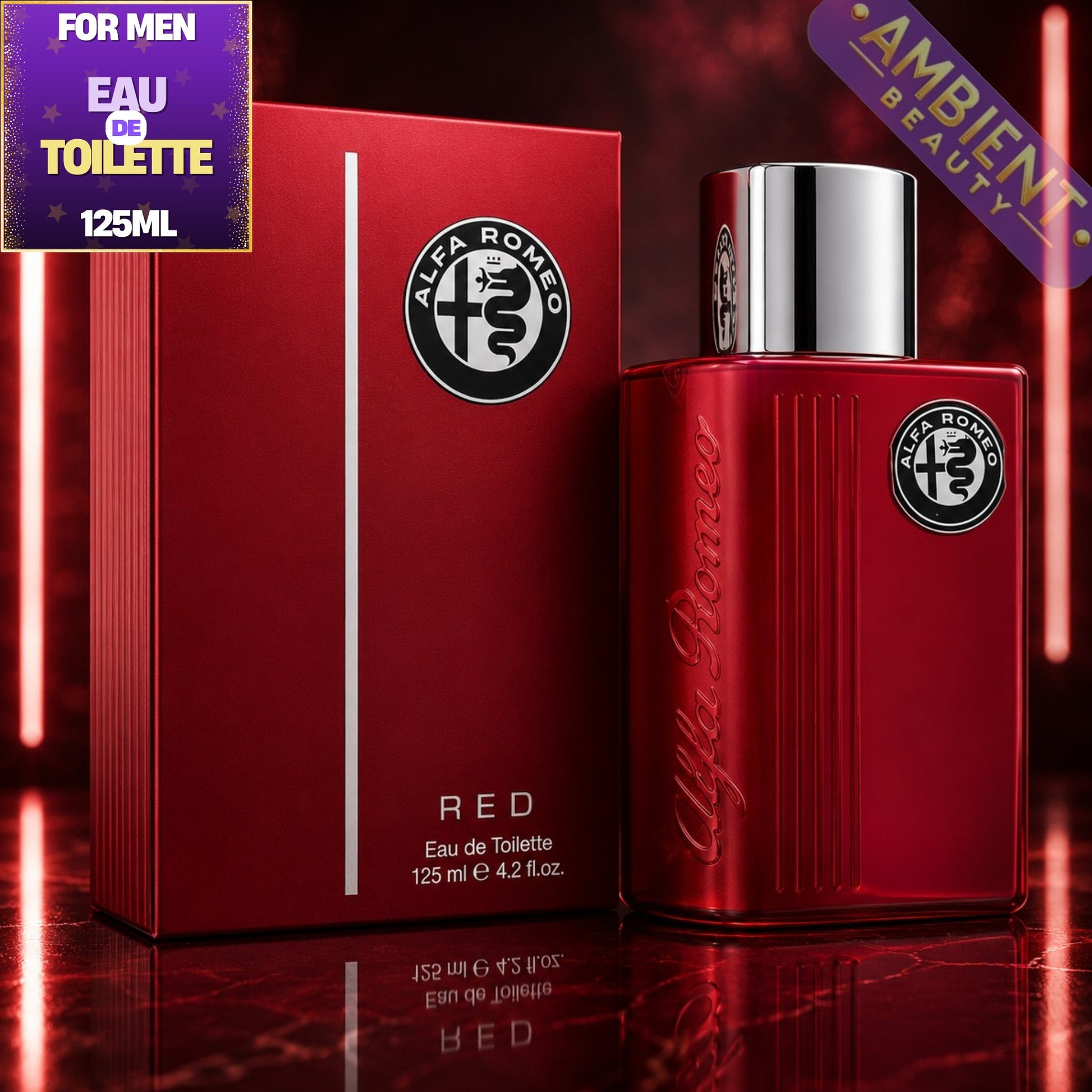 Alfa Romeo Red Eau de Toilette Bottle