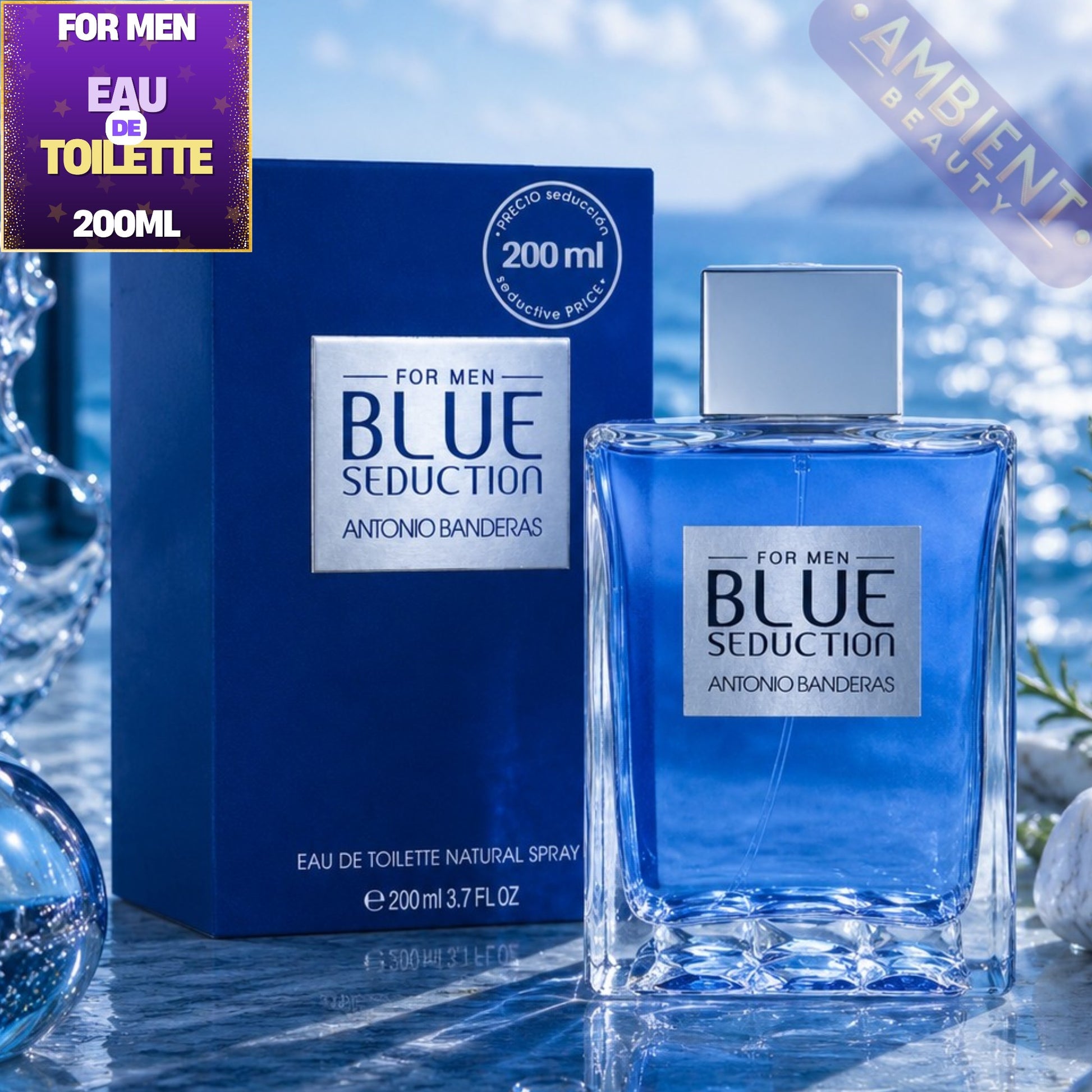 Antonio Banderas Blue Seduction Eau de Toilette Bottle