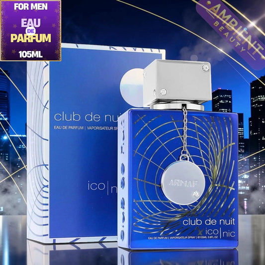 ARMAF Club De Nuit Blue Iconic Eau de Parfum 105ml For Men – Fresh Citrus Spicy Woody Fragrance Armaf Ambient Beauty