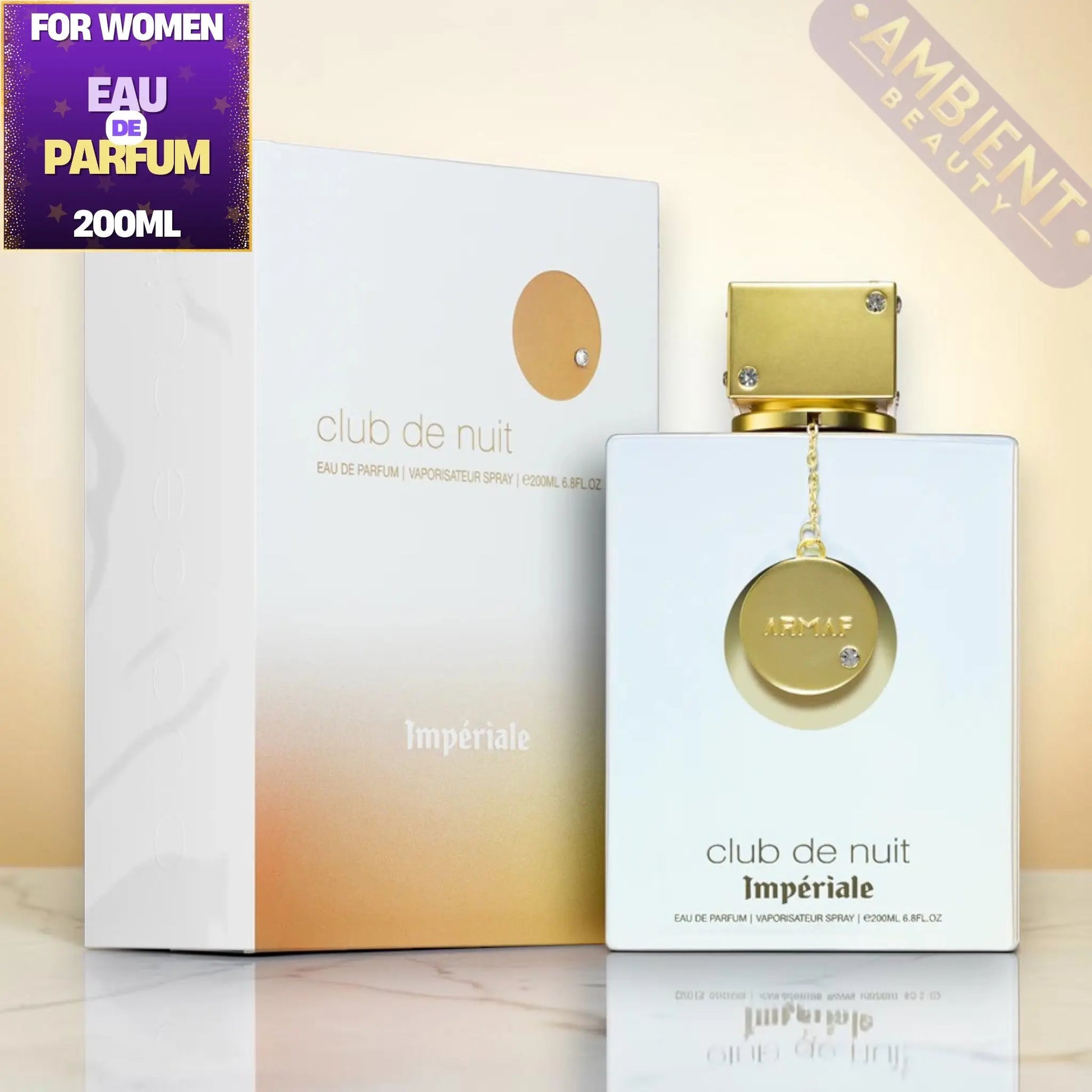 ARMAF Club De Nuit White Imperiale Eau de Parfum For Women – Luxury Rose Vanilla Floral Fragrance Armaf Ambient Beauty