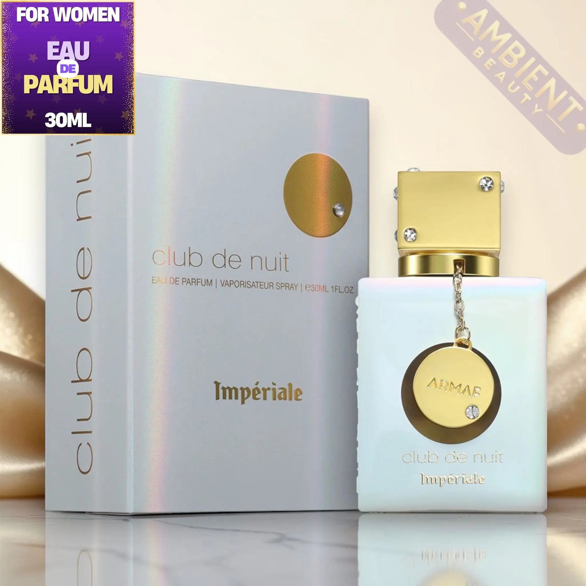 ARMAF Club De Nuit White Imperiale Eau de Parfum For Women – Luxury Rose Vanilla Floral Fragrance Armaf Ambient Beauty